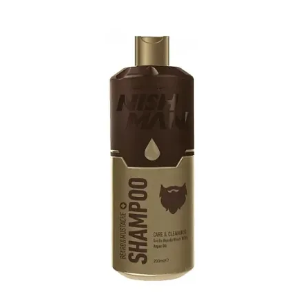Фото товару: Шампунь для бороди та вусів Nishman Beard and Mustache Care Shampoo 200 мл