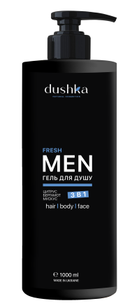 Гель для душу 3 в 1 Fresh, 1000 мл