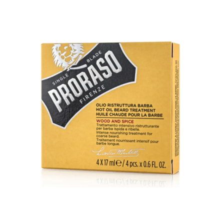 Фото товару: Інтенсивний догляд за бородою Proraso Hot Oil Beard Treatment WS 4x17ML