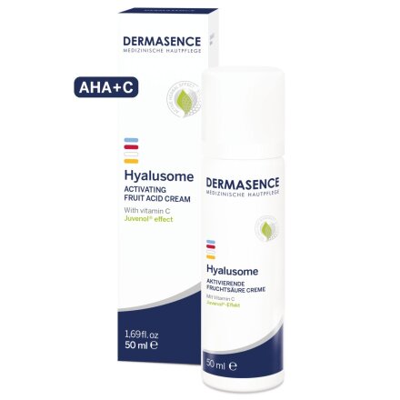 Нічний Актив-крем з фруктовими кислотами та вітаміном С DERMASENCE Hyalusome
