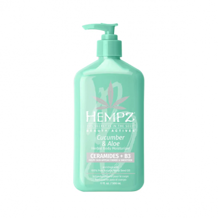 Фото товару: Молочко для тіла "Огірок, алое, цераміди + В3" / Cucumber & Aloe Herbal Body Moisturizer