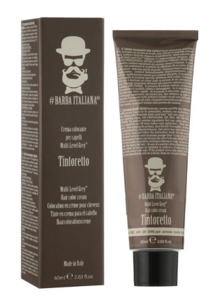 Крем-фарба для волосся Barba Italiana Tintoretto Multi Level Grey Hair Color Cream nr.4 60 мл