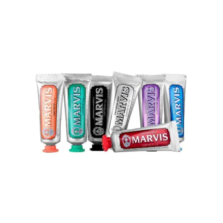 Подарункова коробка Marvis 7 Flavours Box 7x25мл (Classic Strong, Whitening, Aquatic, Ginger, Licorice, Jasmin , Cinnamon)