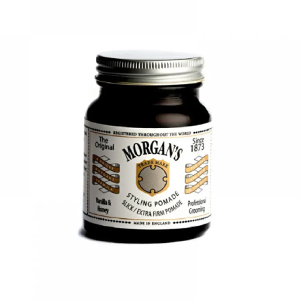 Фото товару: Ванільна та медова помада з надсильною фіксацією Morgans Vanilla & Honey Pomade Extra Firm Hold 50г