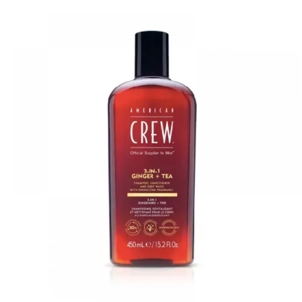 Фото товару: Шампунь American Crew Energizing Shampoo, Conditioner and Body wash Ginger Tea 450мл