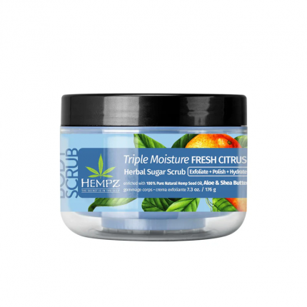 Фото товару: Скраб цукровий "Потрійне зволоження" / Triple Moisture Fresh Citrus Herbal Sugar Scrub