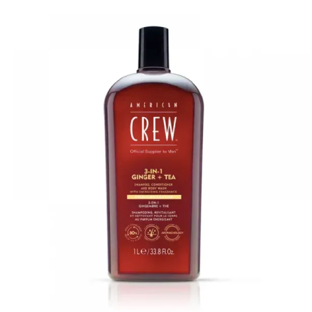Фото товару: Шампунь American Crew Energizing Shampoo, Conditioner and Body wash Ginger Tea 1000мл