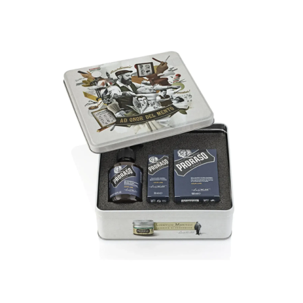 Фото товару: Набір догляду за бородою Proraso Metal Box Beard Care - AL