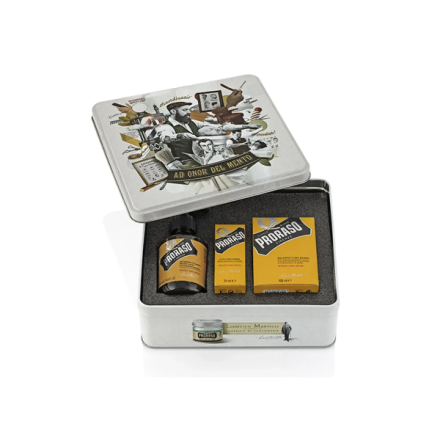 Фото товару: Набір для догляду за бородою Proraso Metal Box Beard Care - WS