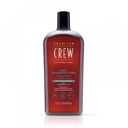 Фото товару: Шампунь American Crew Relaxing Shampoo, Conditioner and Body wash 1000мл