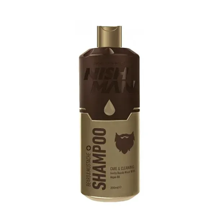 Фото товару: Шампунь для бороди та вусів Nishman Beard and Mustache Care Shampoo 200 мл
