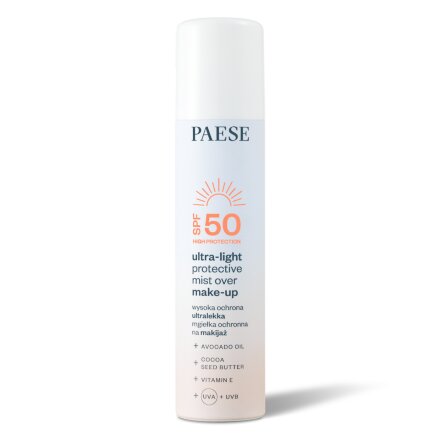Фото товару: Ультралегкий захисний Спрей для макіяжу SPF 50 Protective Mist Over Make-Up Paese 75ml