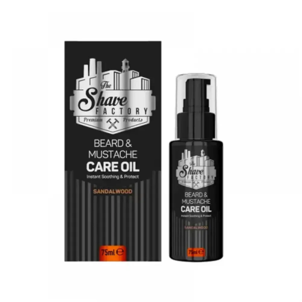 Фото товару: Олія для бороди та вусів The Shave Factory Beard & Moustache Care Oil Sandalwood 75 мл