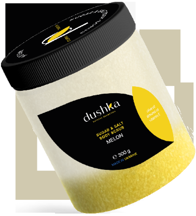 Фото товару: Цукрово-сольовий скраб Диня, 300 г