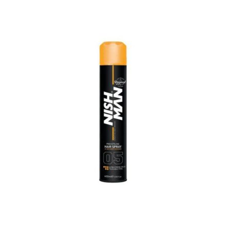 Фото товару: Спрей для укладання Nishman Ultra Strong Hold Hair Spray 400ml